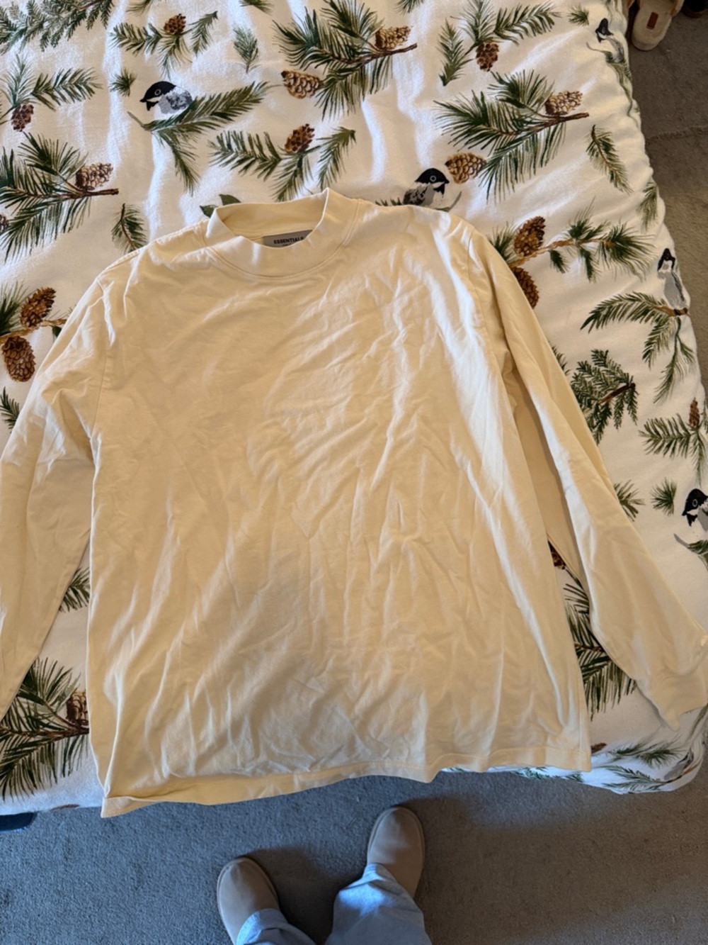 Fear of God Long-Sleeve Crew in Light Cream